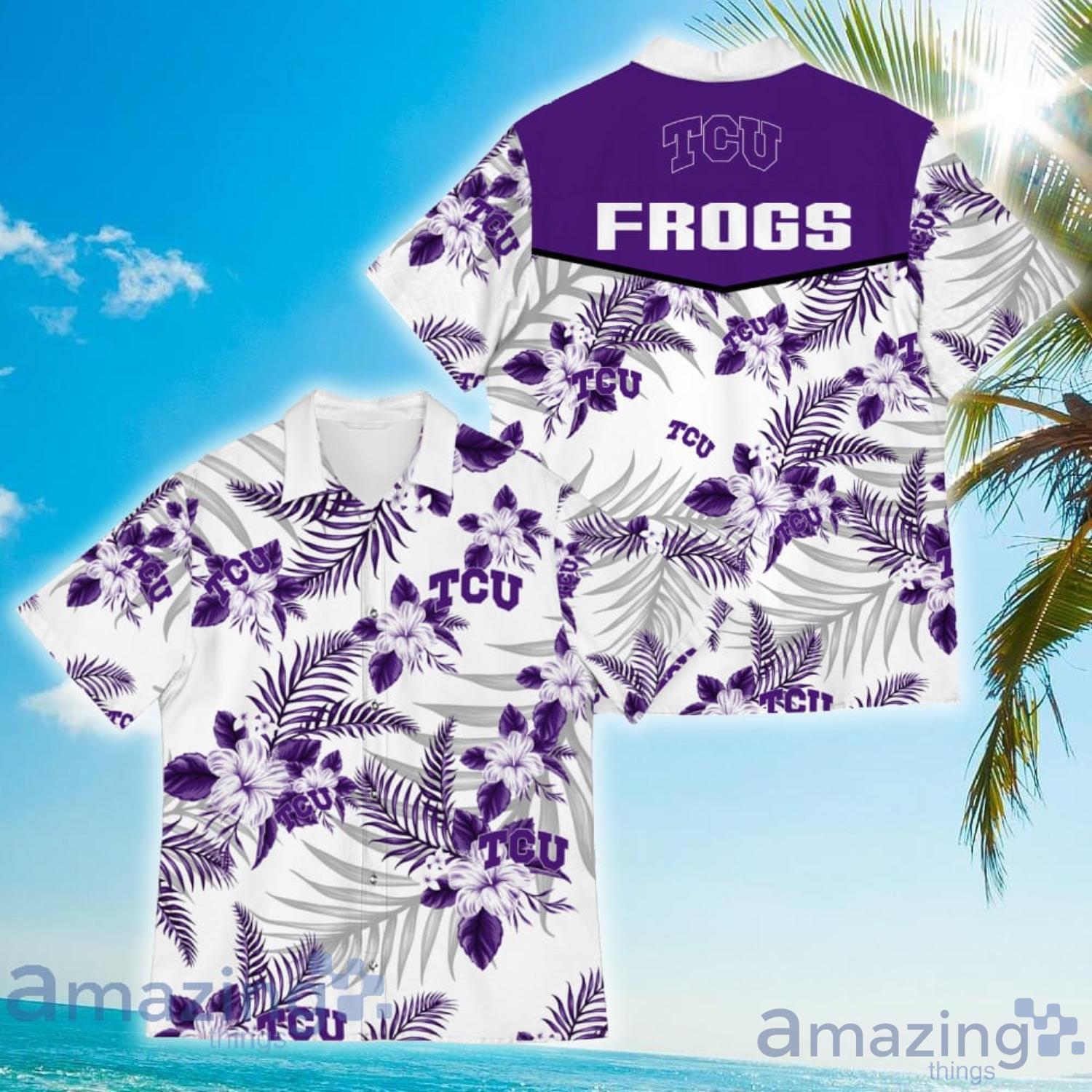 TCU Horned Frogs Sports American Tropical Flower Patterns Hawaiian Shirt Product Photo 1