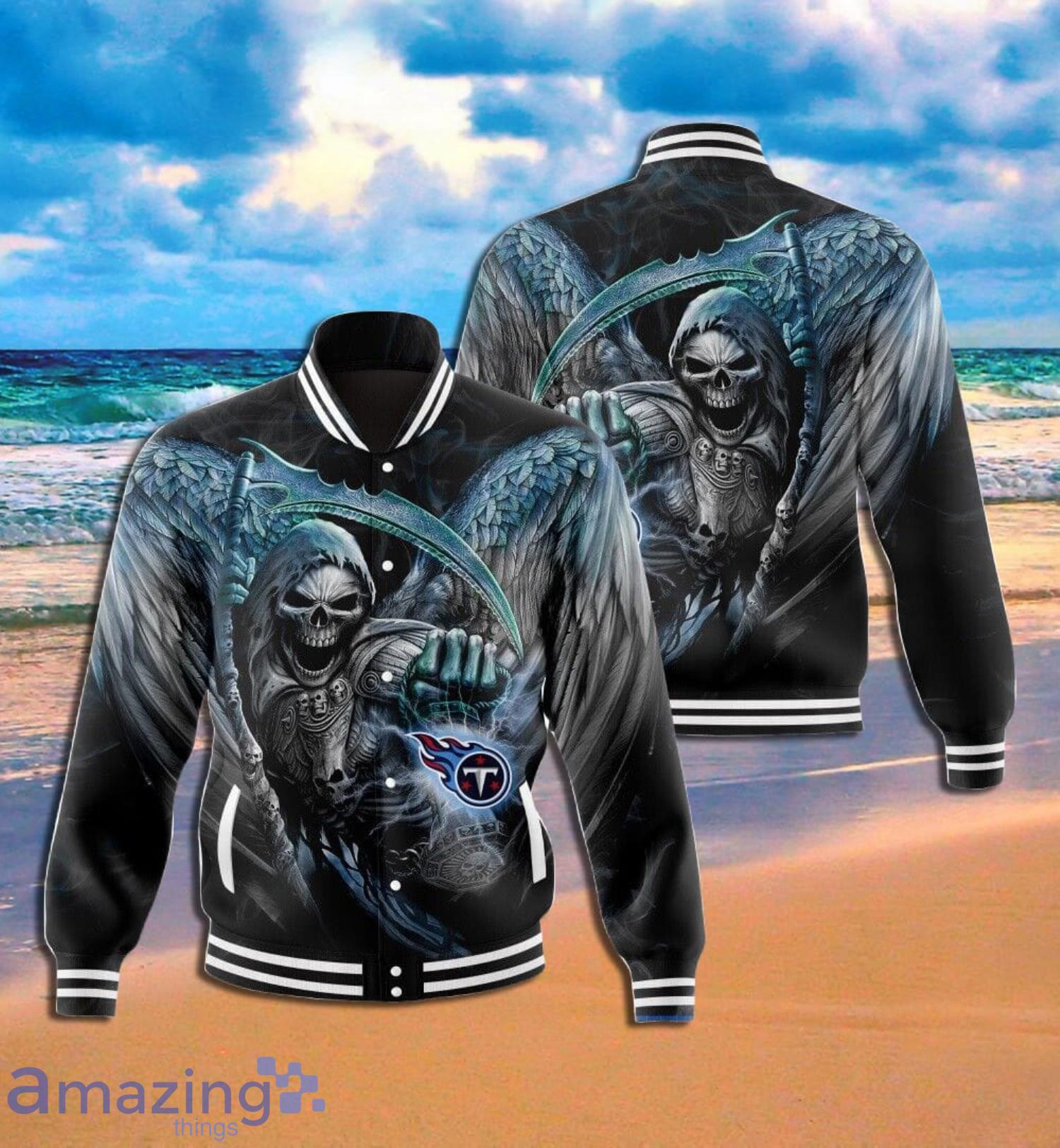 Tennessee Titans Death Full Print Baseball Jacket Product Photo 1