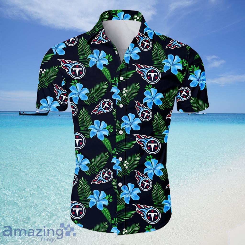 Tennessee Titans NFL Hawaiian Shirt Tropical Flower For Fans - Tennessee Titans NFL Hawaiian Shirt Tropical Flower For Fans