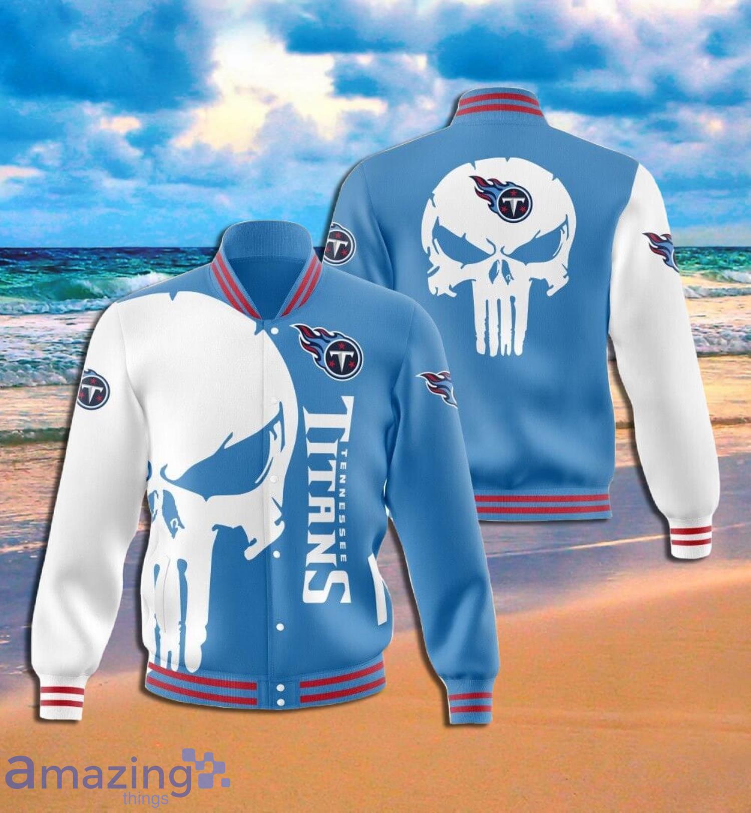 Tennessee Titans Skull Full Print Baseball Jacket