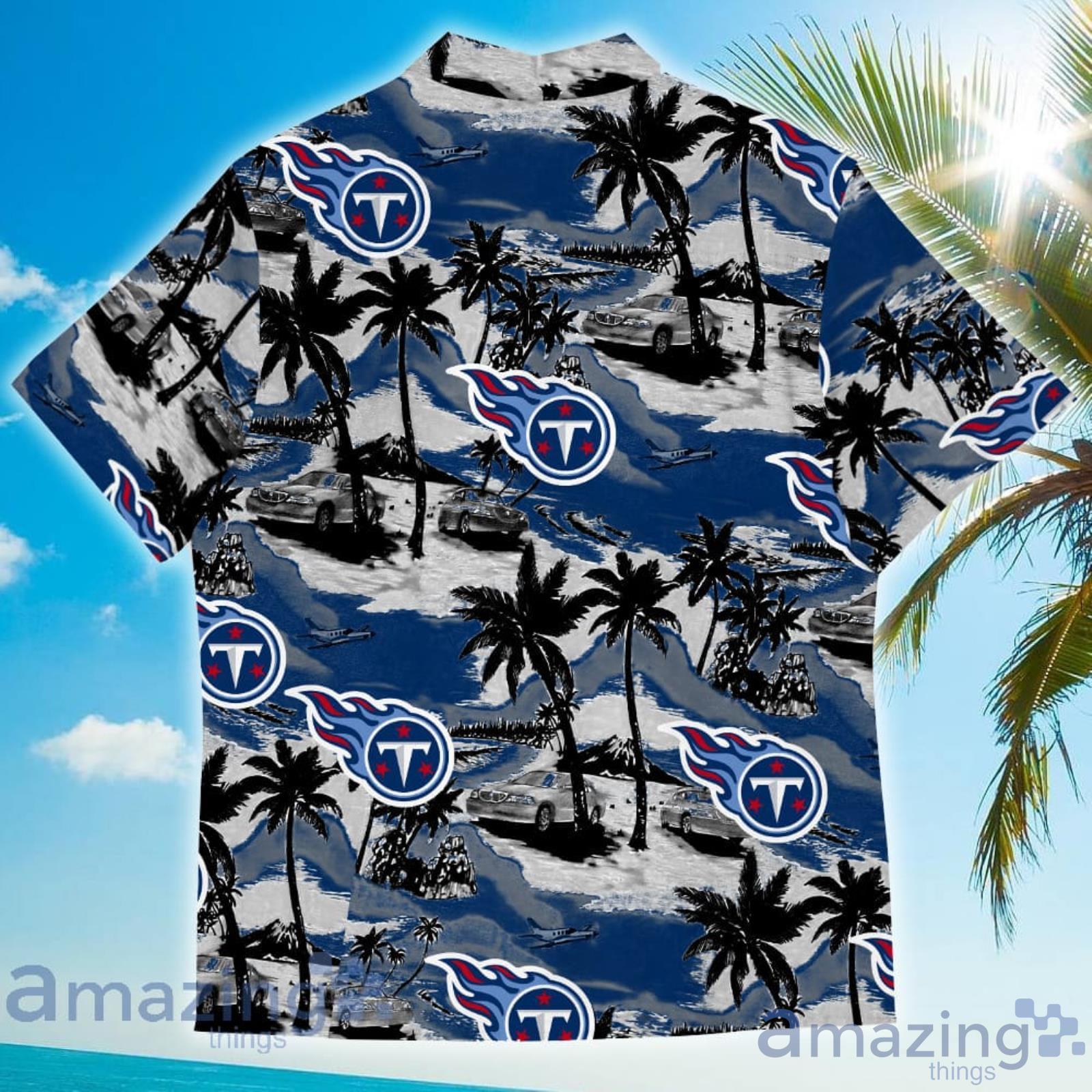 Tropical Flower Pattern Tennessee Titans 3D Hawaiian Shirt And