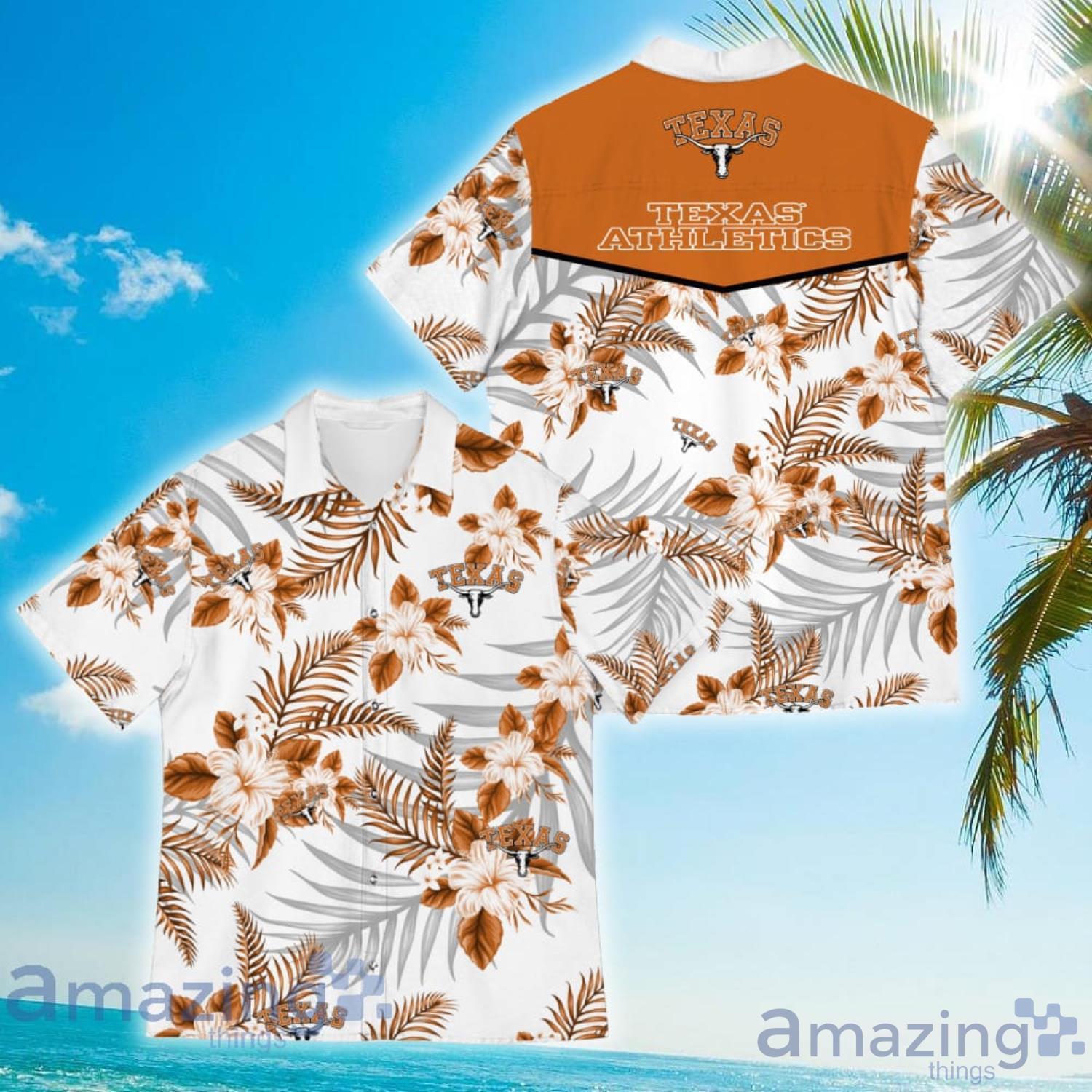 Texas Longhorns Sports American Tropical Flower Patterns Hawaiian Shirt Product Photo 1