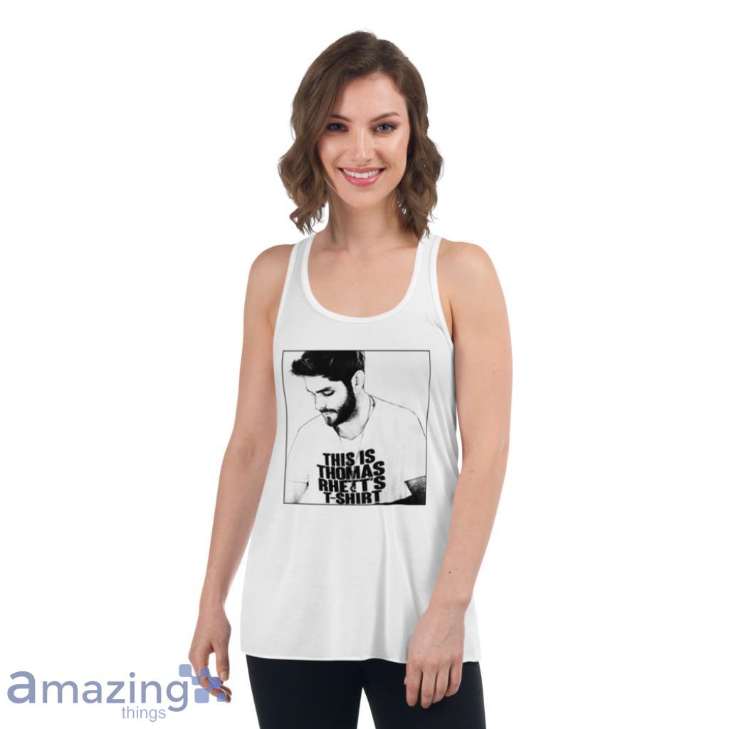 Thomas Rhett 10th Anniversary Thank You For The Memories Black T Shirt image Thomas Rhett 10th Anniversary Thank You For The Memories Black T Shirt - Womens Flowy Racerback Tank