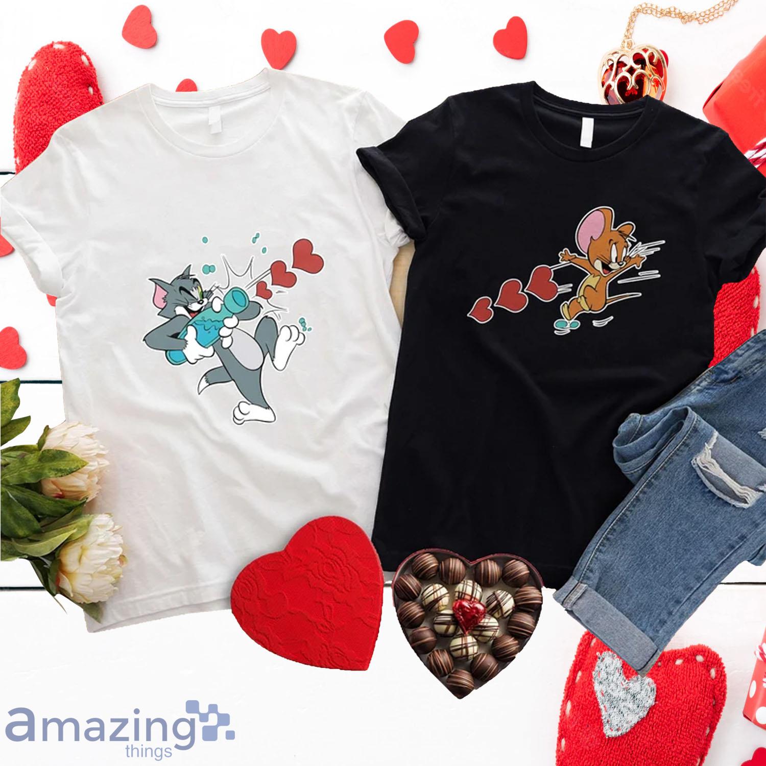 Tom And Jerry Valentine Couple Matching Shirt - Tom And Jerry Valentine Couple Matching Shirt