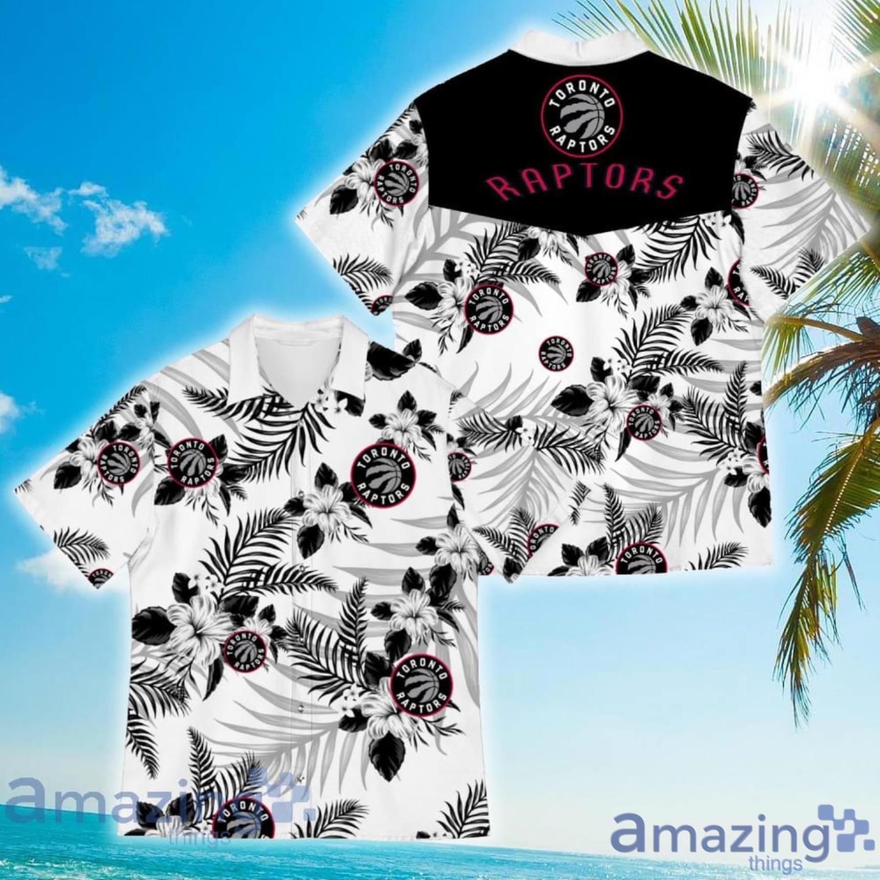 Toronto Raptors Sports American Tropical Flower Patterns Hawaiian Shirt Product Photo 1