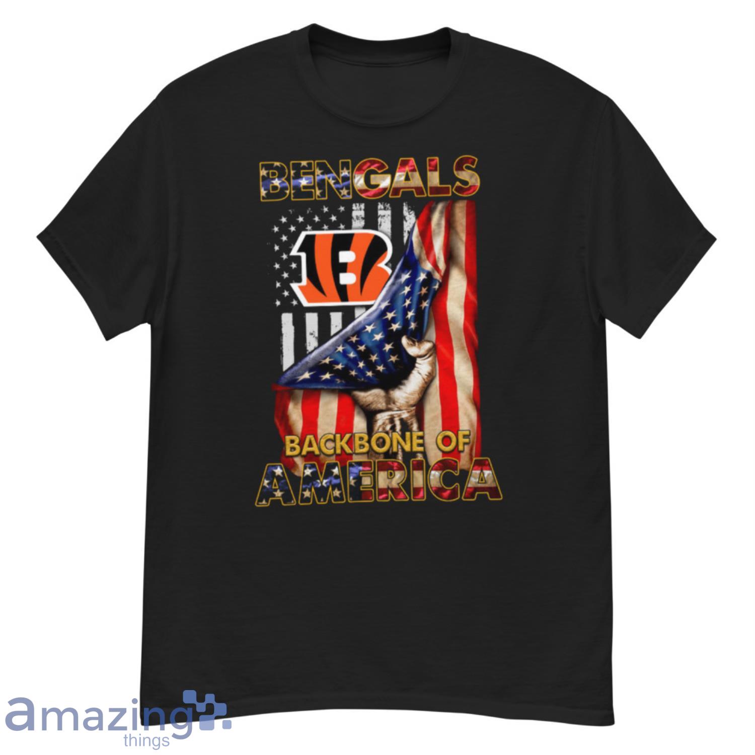 Cincinnati Bengals Backbone Of America NFL Football T-Shirt - TeeNavi