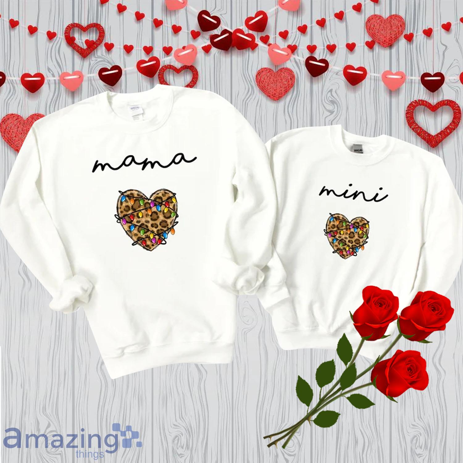 Valentine Day's Mommy And Me Matching Xmas Llights Sweatshirt - Valentine Day's Mommy And Me Matching Xmas Llights Sweatshirt