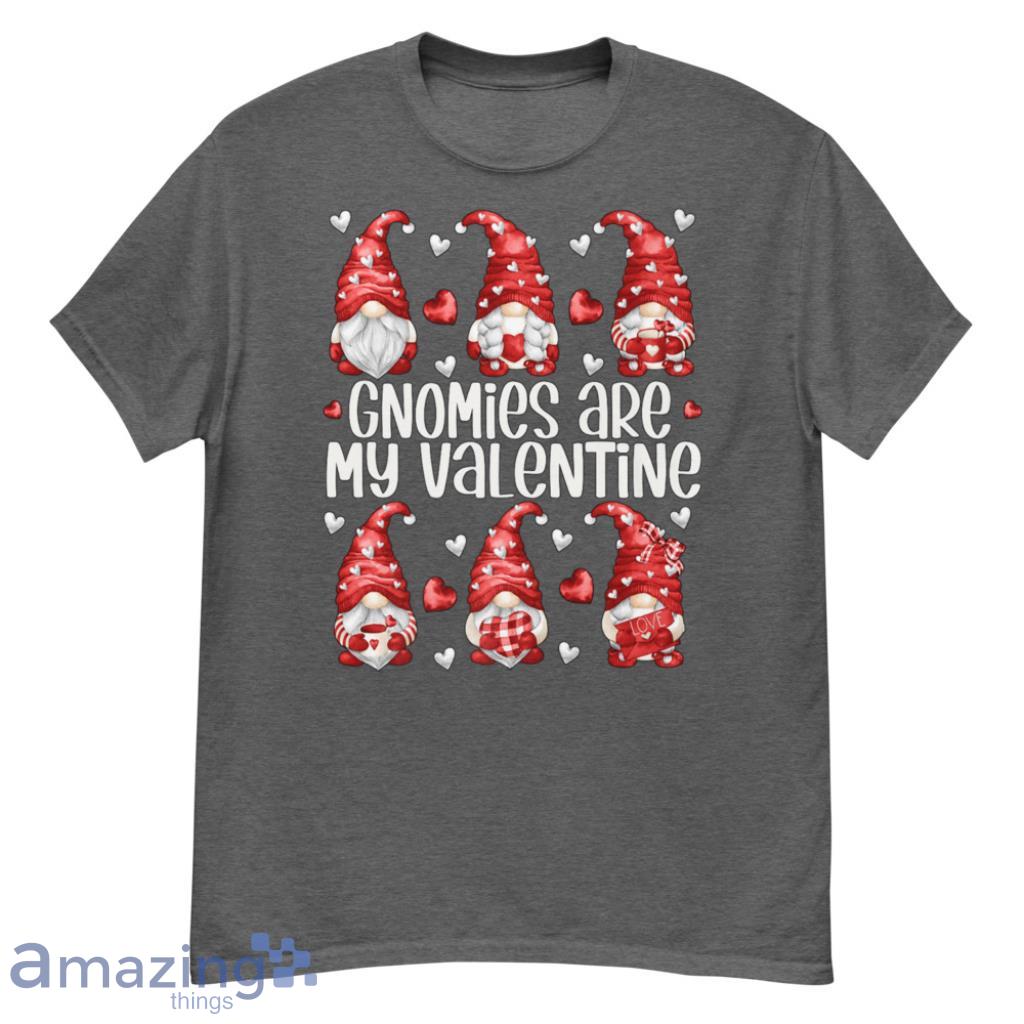 Valentines Day Gnome Design Gnomies Are My Valentine T-Shirt - G500 Men’s Classic T-Shirt-1