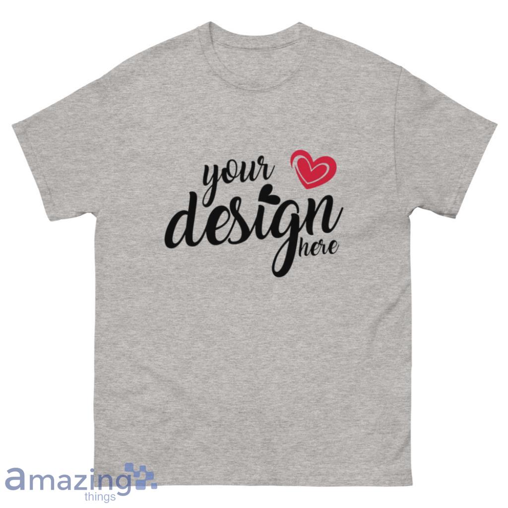 Valentine's Day White Pink Bella Couples T-Shirt - 500 Men’s Classic Tee Gildan