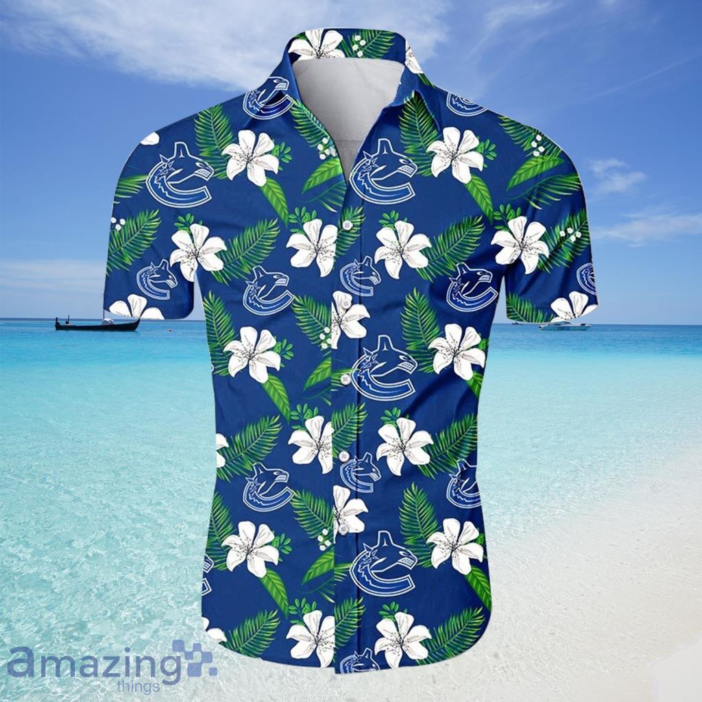Vancouver Canucks NHL Hawaiian Shirt Tropical Flower For Fans - Vancouver Canucks NHL Hawaiian Shirt Tropical Flower For Fans