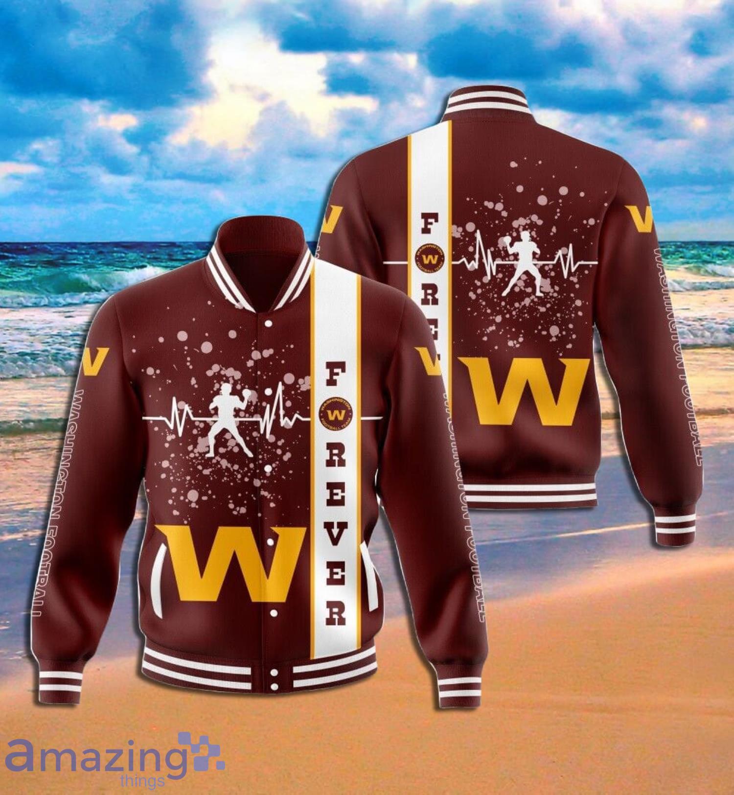Washington Commanders Player Art All Over Print Baseball Jacket Product Photo 1