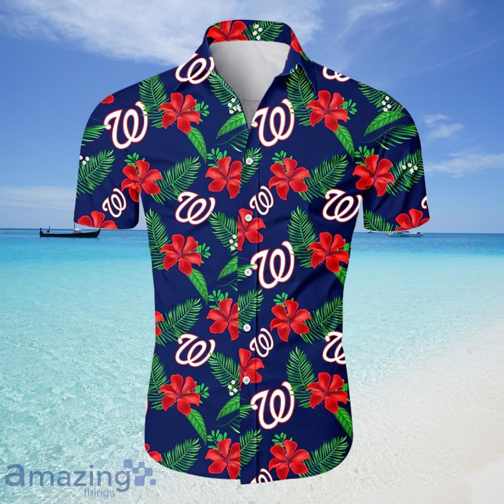 Washington Nationals MLB Hawaiian Shirt Tropical Flower For Fans - Washington Nationals MLB Hawaiian Shirt Tropical Flower For Fans