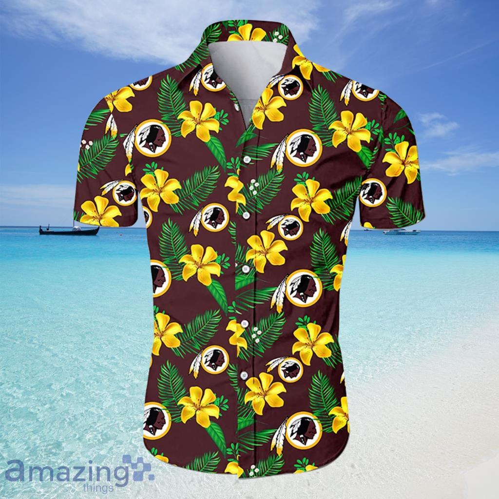 Washington Redskins NFL Hawaiian Shirt Tropical Flower For Fans - Washington Redskins NFL Hawaiian Shirt Tropical Flower For Fans