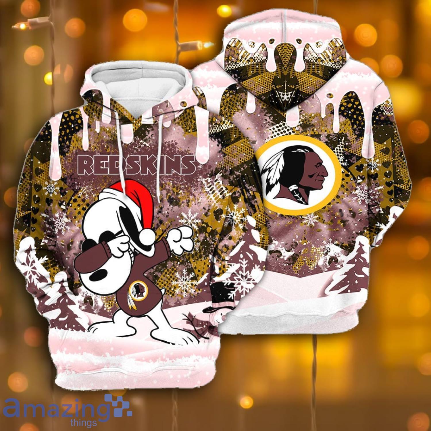Washington Redskins Snoopy Dabbing The Peanuts Sports Football American Christmas All Over Print 3D Hoodie Product Photo 1
