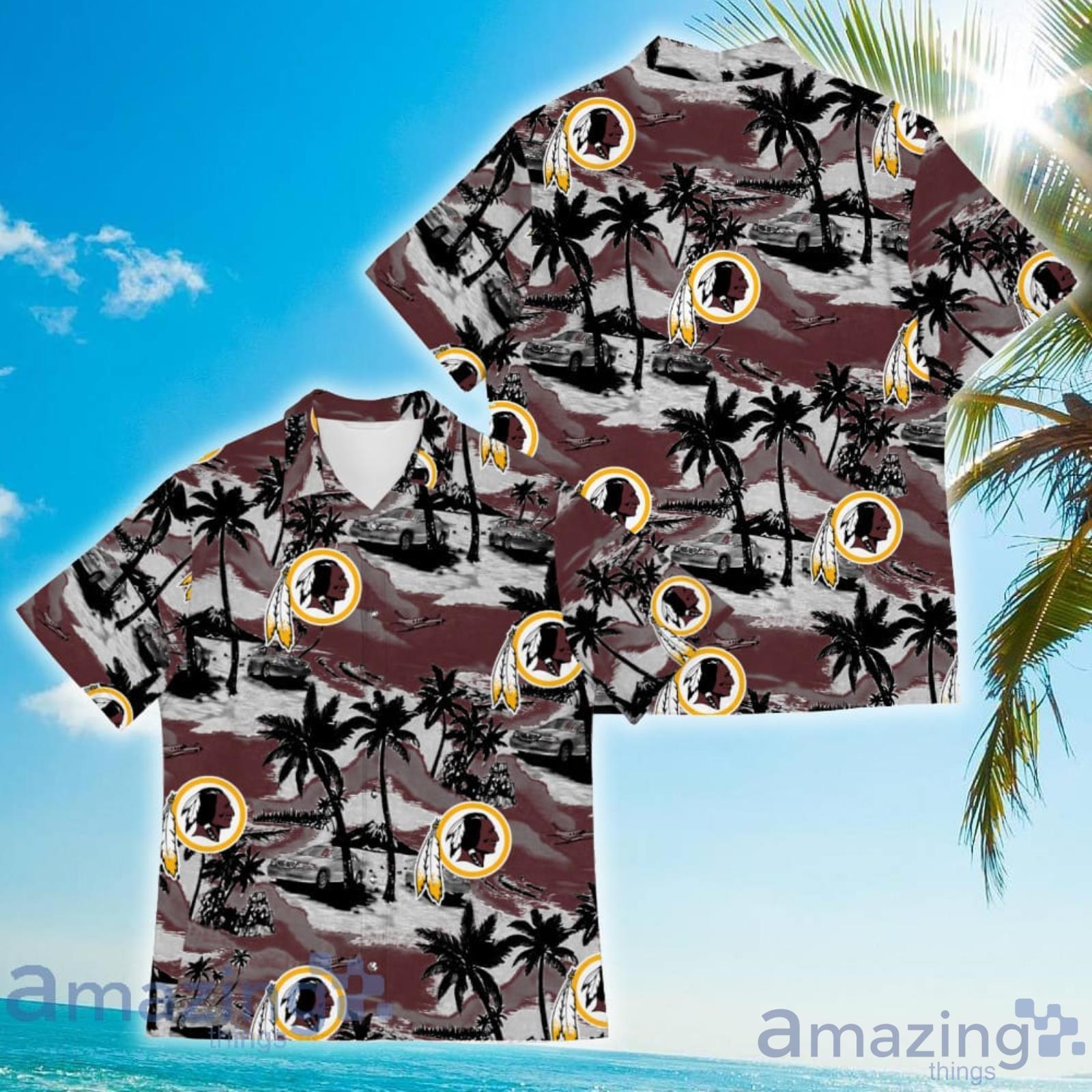 Washington Redskins Sports American Tropical Coconut Vintage Patterns Hawaiian Shirt image Washington Redskins Sports American Tropical Coconut Vintage Patterns Hawaiian Shirt Product Photo 4