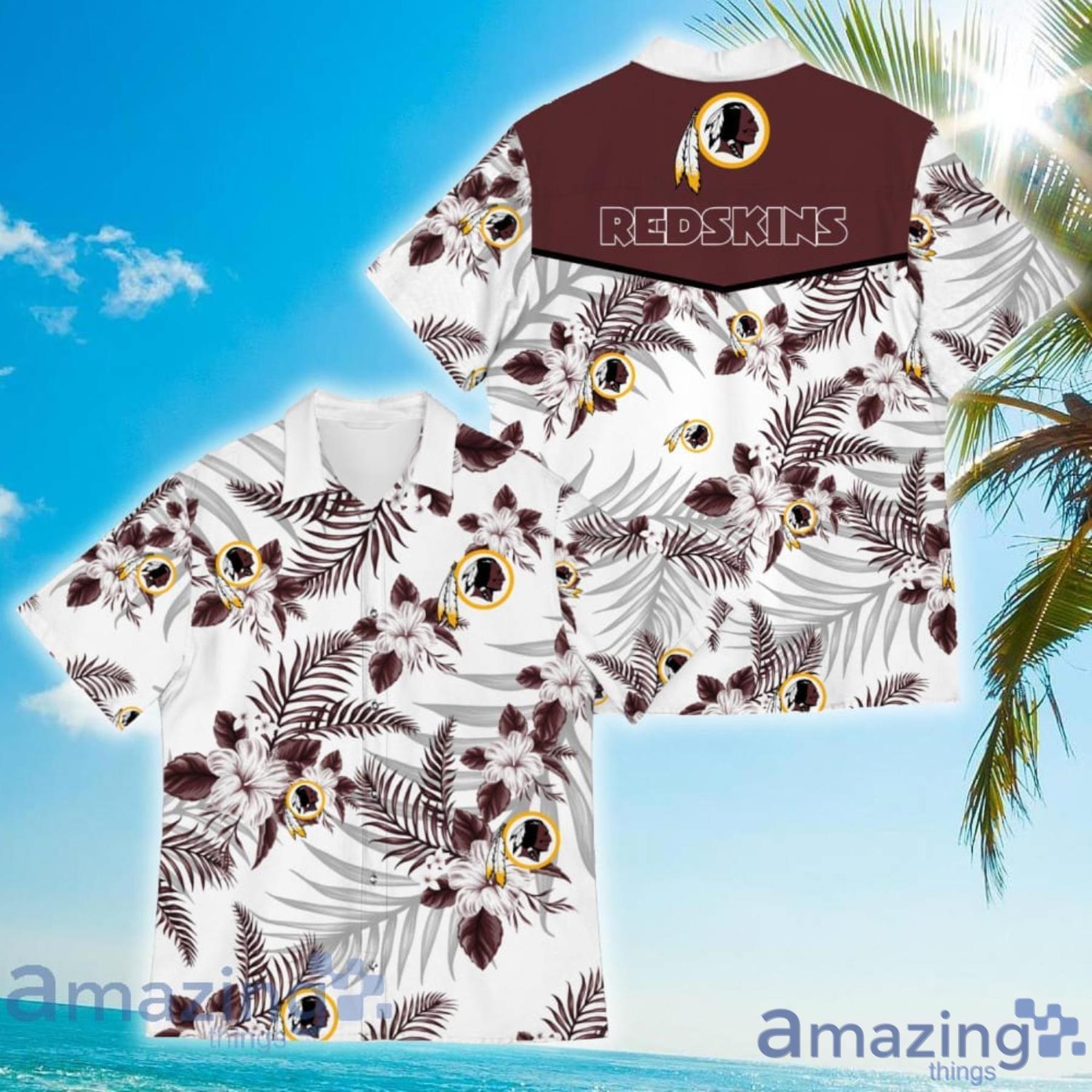 Washington Redskins Sports American Tropical Flower Patterns Hawaiian Shirt Product Photo 1