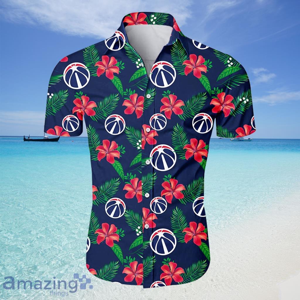 Washington Wizards NBA Hawaiian Shirt Tropical Flower For Fans - Washington Wizards NBA Hawaiian Shirt Tropical Flower For Fans