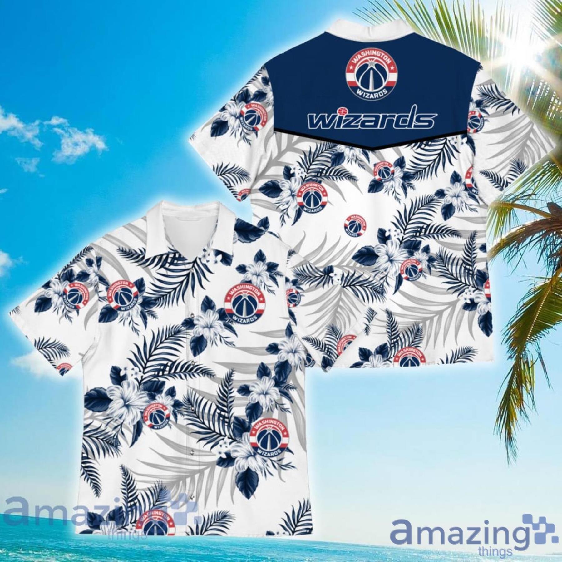 Washington Wizards Sports American Tropical Flower Patterns Hawaiian Shirt Product Photo 1