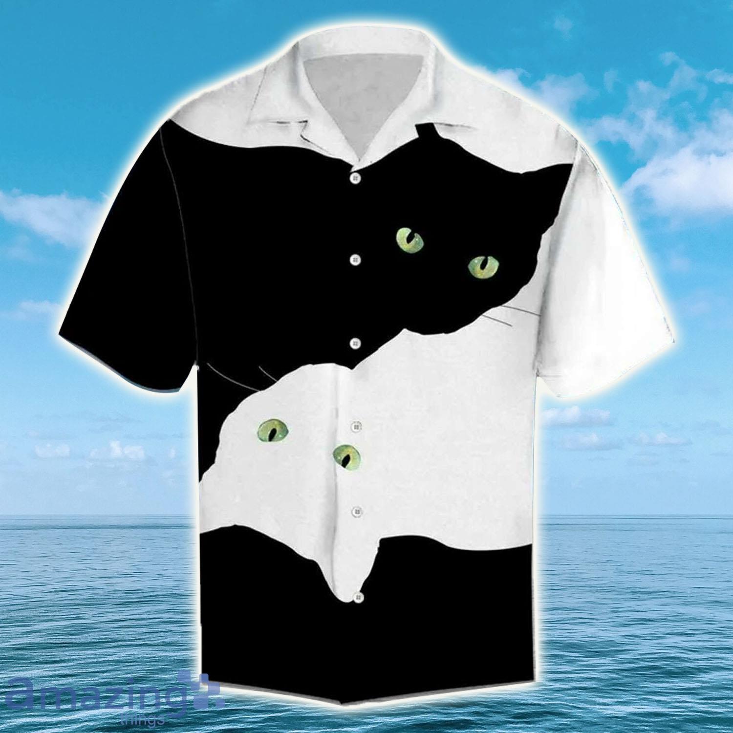 White And Black Cat Eyes, Cat Hawaiian Shirt - White And Black Cat Eyes, Cat Hawaiian Shirt