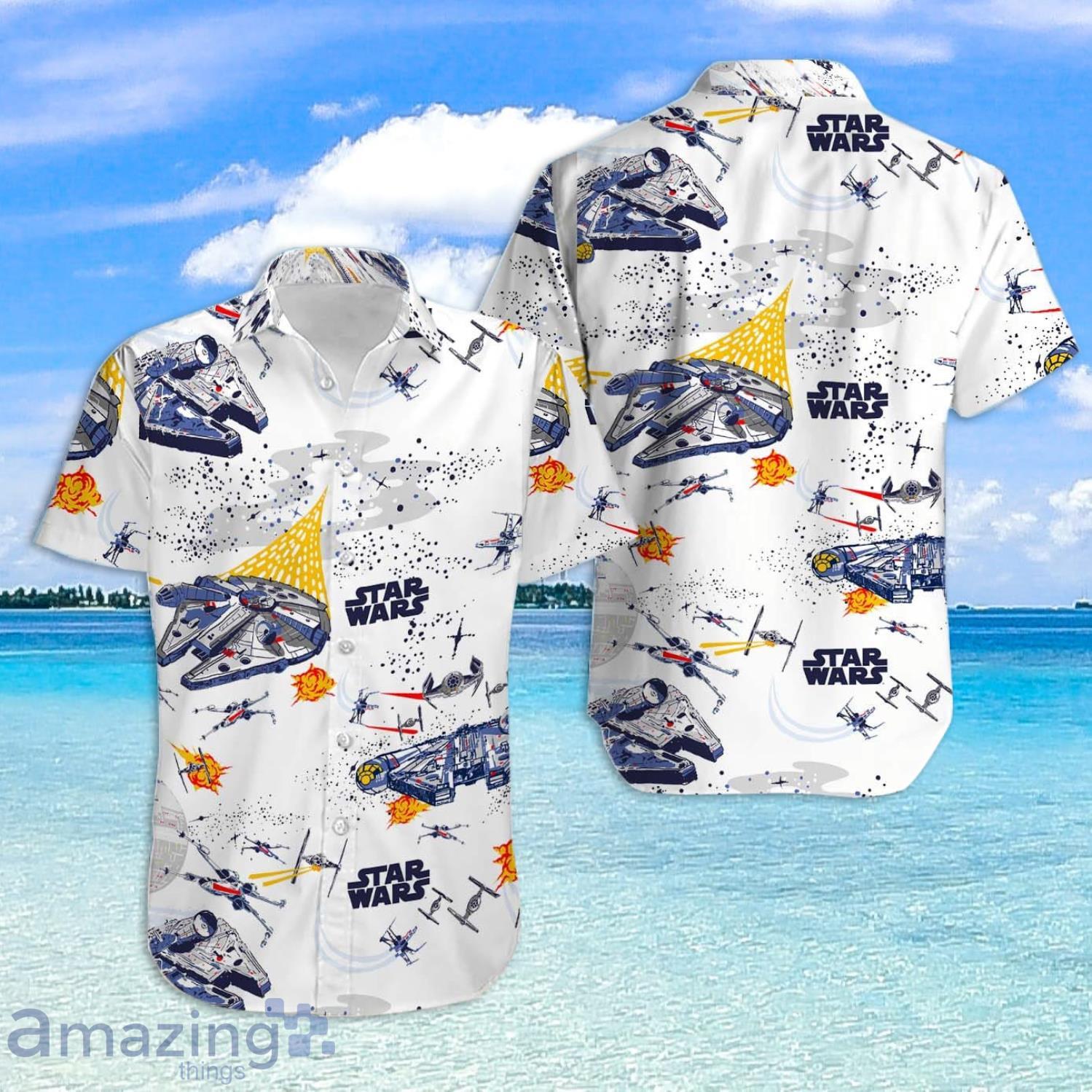 White Star Wars Pattern Hawaiian Shirt For Men And Women Product Photo 1
