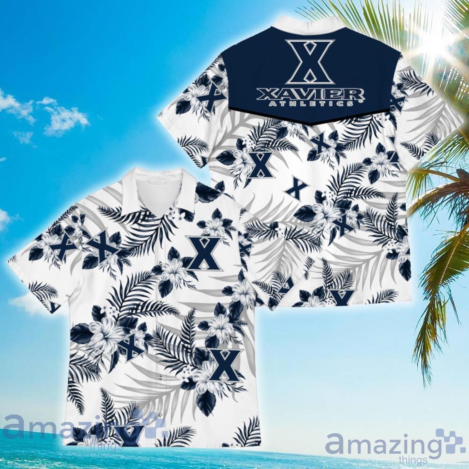 Xavier Musketeers Musketeers Sports American Tropical Flower Patterns Hawaiian Shirt Product Photo 1
