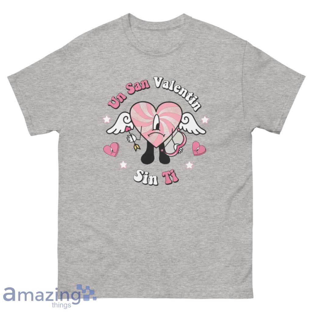 Bad Bunny Heart Shirt: Valentine’s Day Apparel Ladies Muscle Tank / 3T