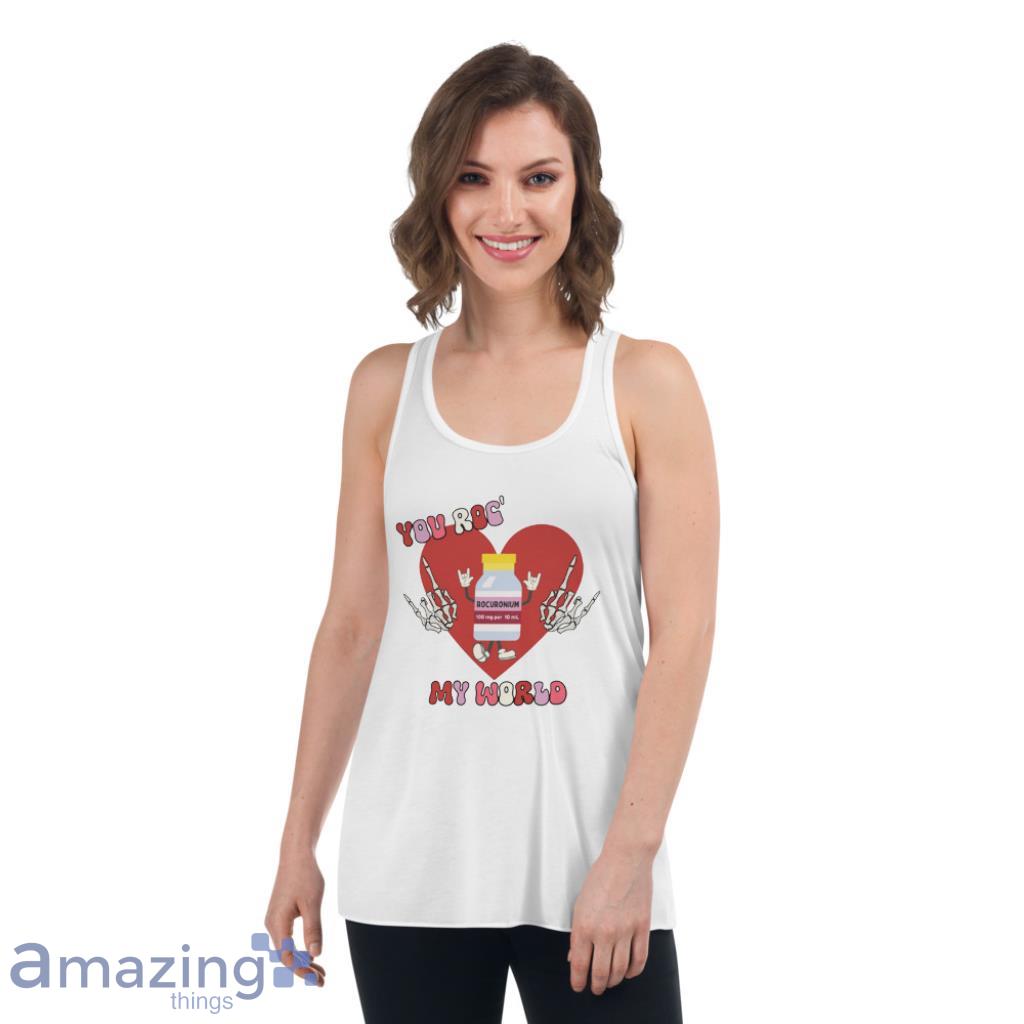 You Roc My World Valentine Day's Coupe Shirt image You Roc My World Valentine Days Coupe Shirt - Womens Flowy Racerback Tank