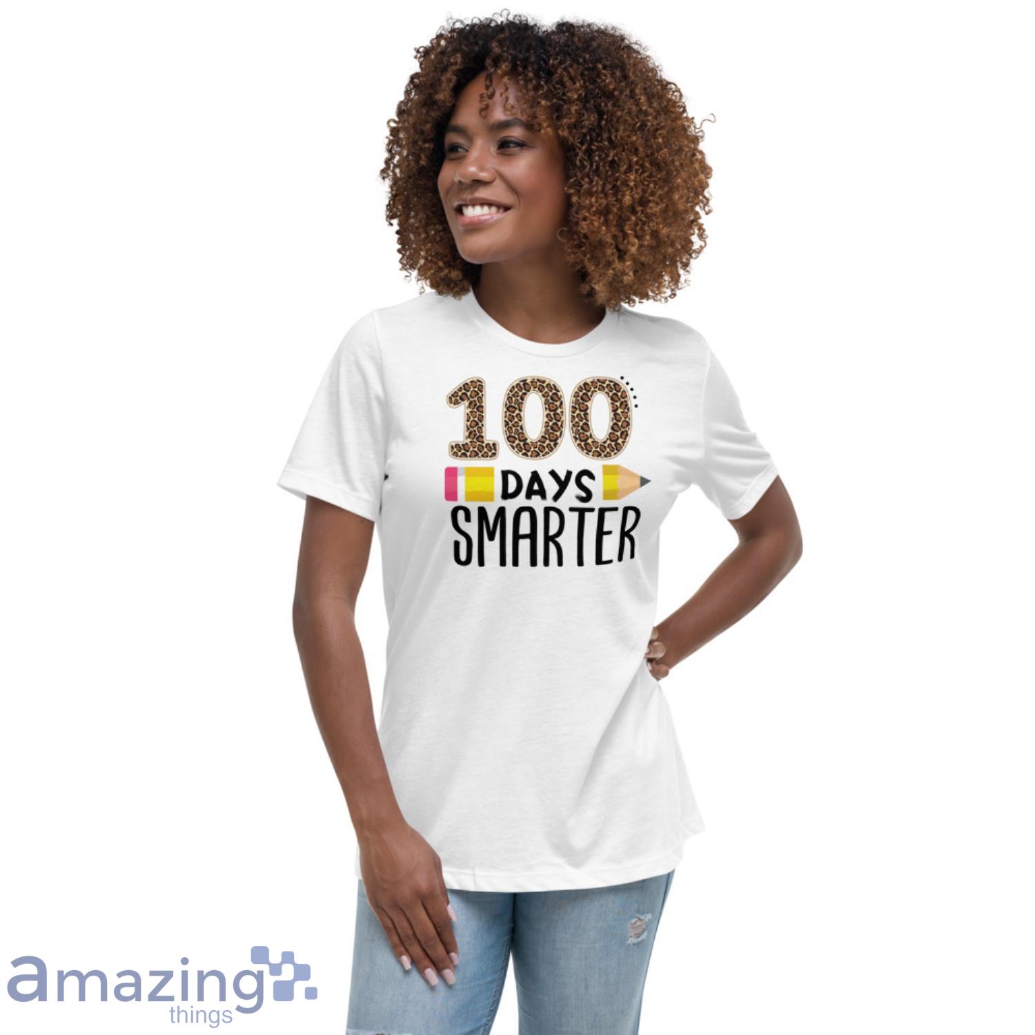 100 Days Smarter Pencil Teacher Students Leopard T Shirt image 100 Days Smarter Pencil Teacher Students Leopard T-Shirt Product Photo 7