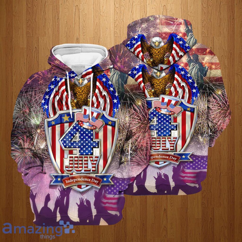 4Th Of July Eagle Shirt - Happy 4th Of July USA Independent Day Hoodie 3D All Over Print - 4Th Of July Eagle Shirt - Happy 4th Of July USA Independent Day Hoodie 3D All Over Print