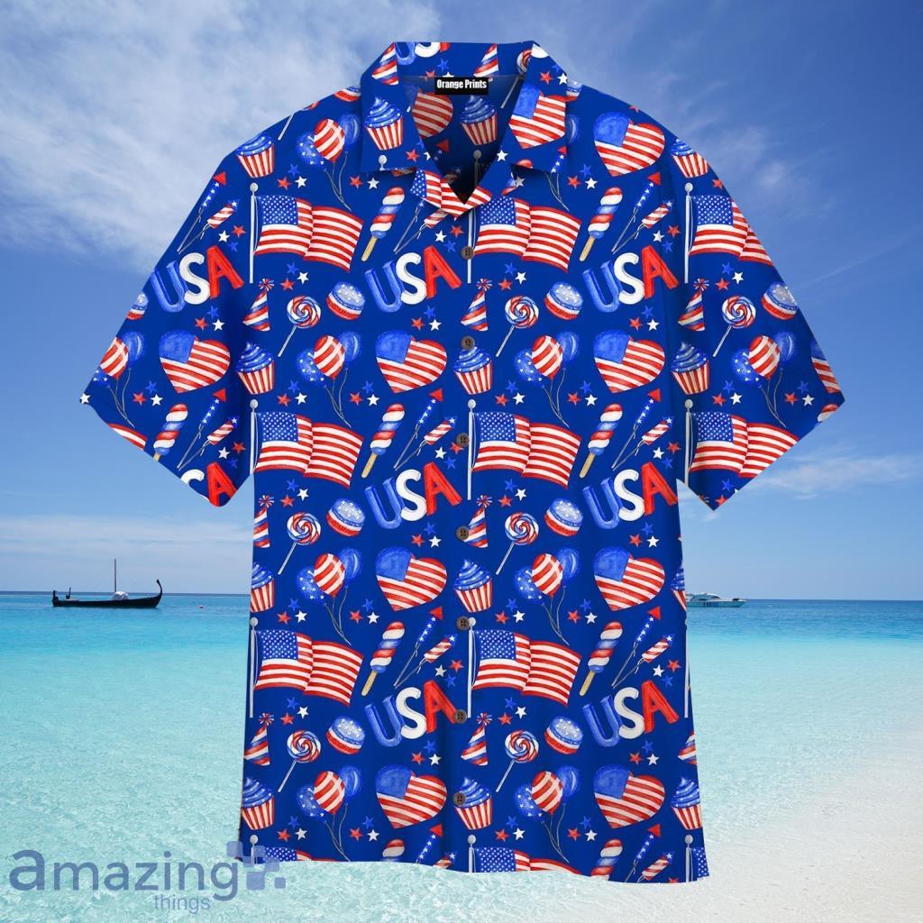 Aloha Independence Day Mountain Dew USA Flag Hawaiian Shirt And