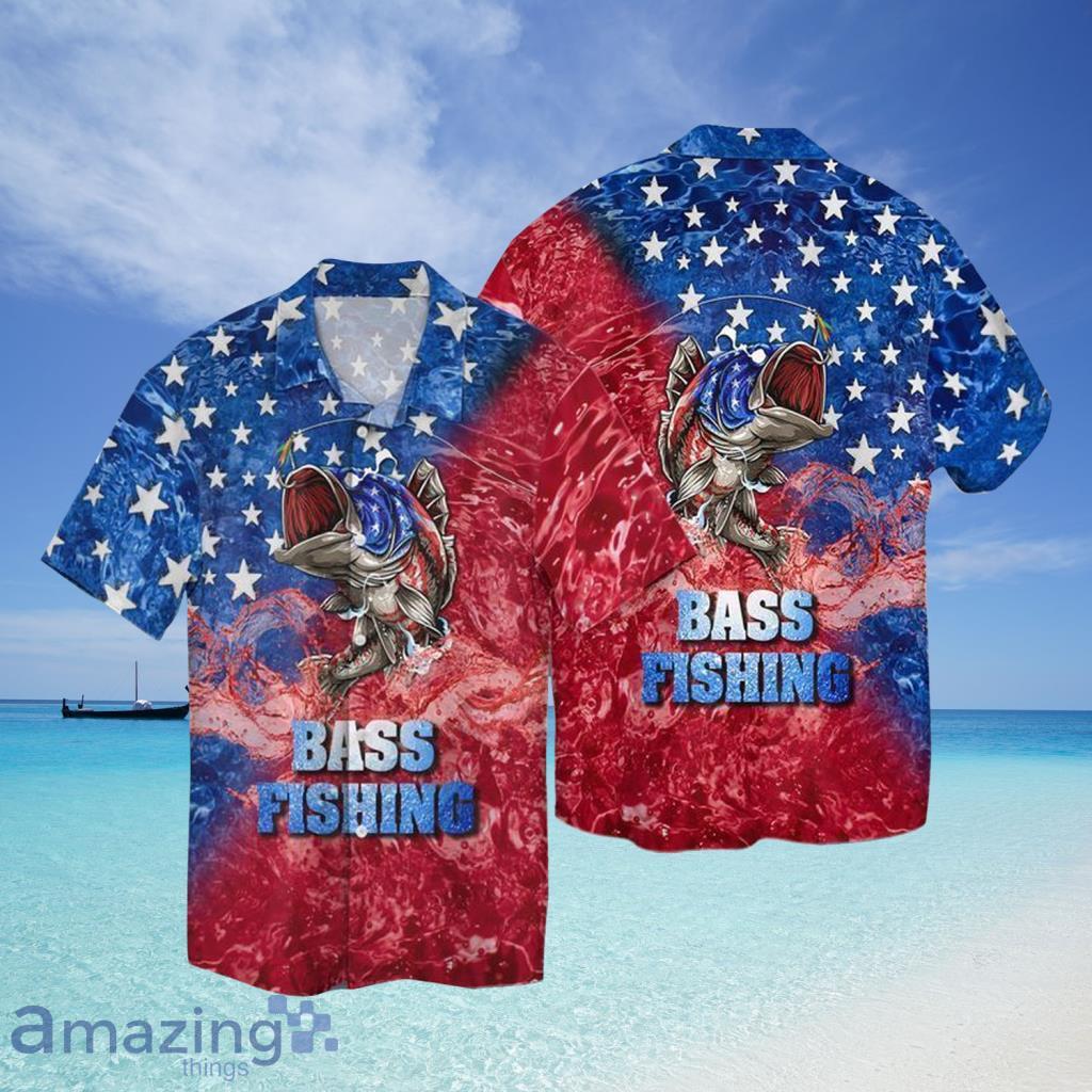 4th Of July Independence Day Bass Fishing American Flag Aloha Hawaiian Shirt For Men And Women - 4th Of July Independence Day Bass Fishing American Flag Aloha Hawaiian Shirt For Men And Women