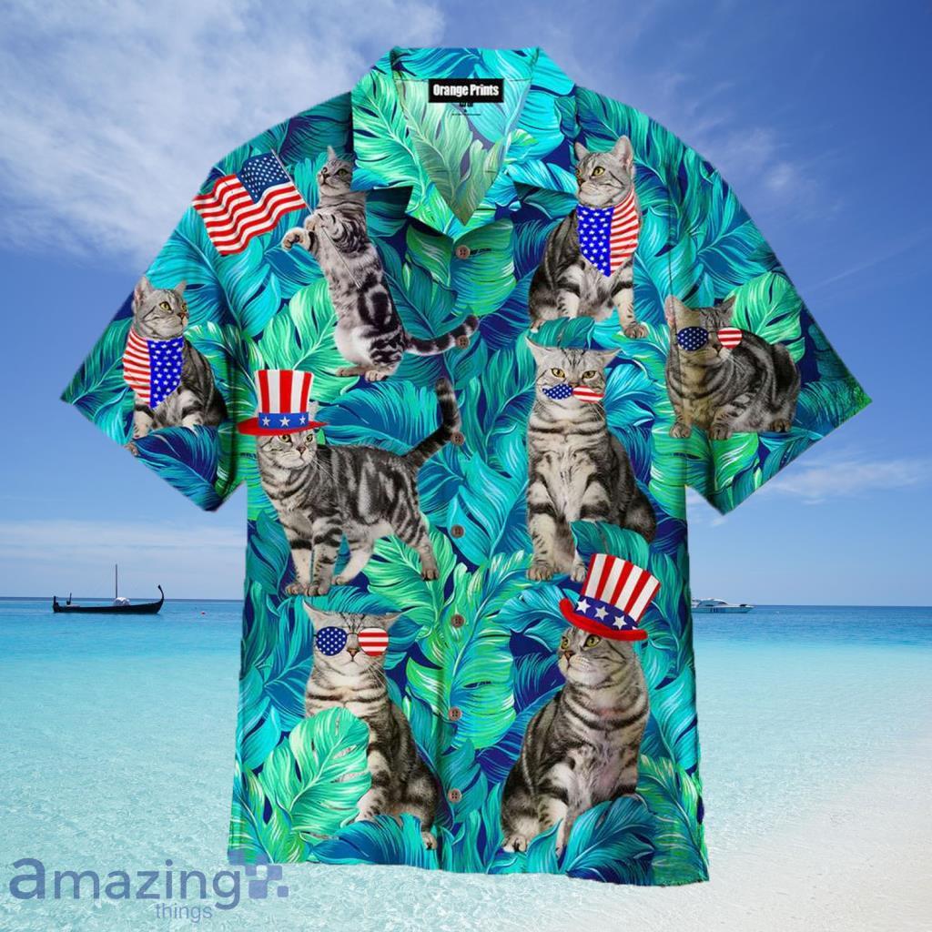 4th Of July Independence Day Cat Lover Hawaiian Shirt - 4th Of July Independence Day Cat Lover Hawaiian Shirt