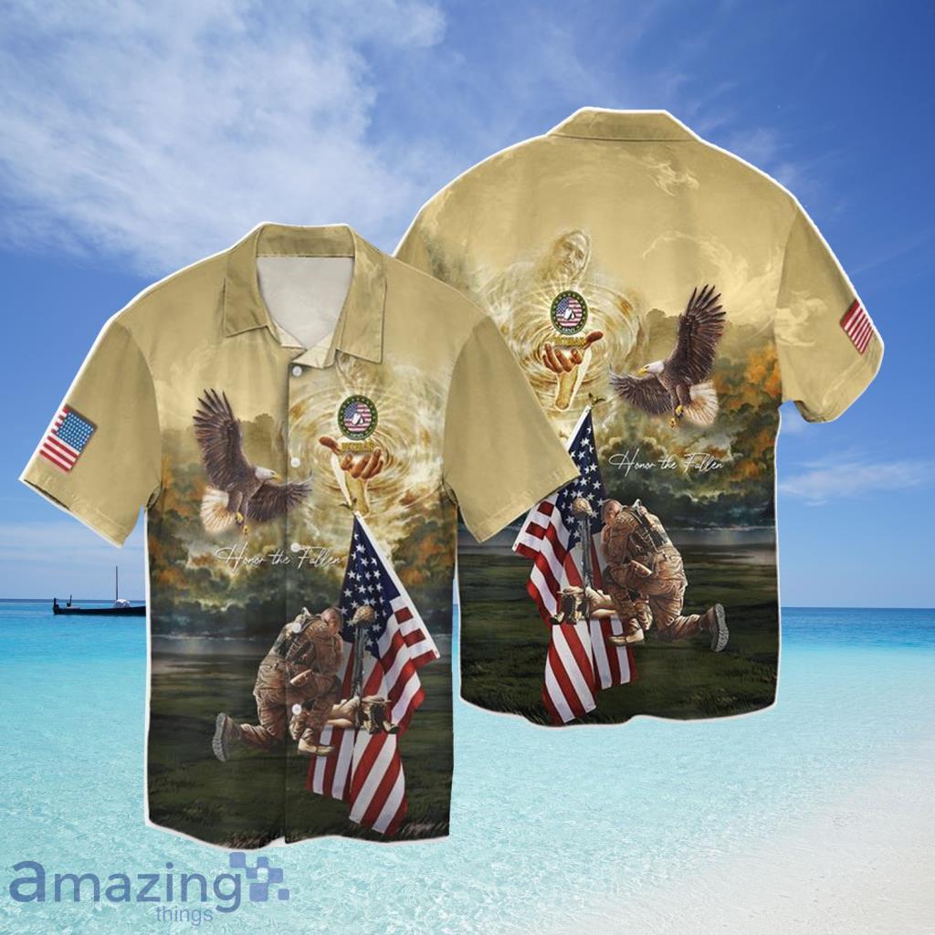 Colored Feather Eagle Multiservice US Navy Hawaiian Shirt For Men Veteran -  Freedomdesign