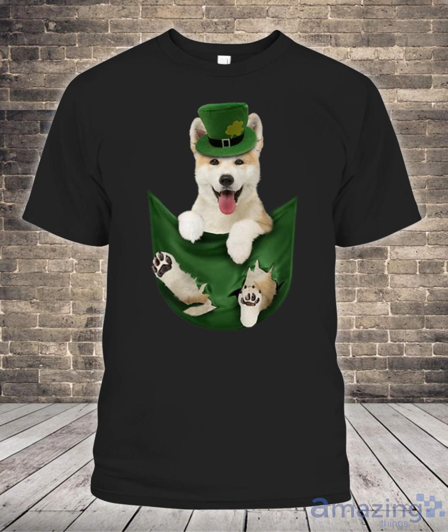 Akita In Your Pocket St Patricks Day Shirt Product Photo 1
