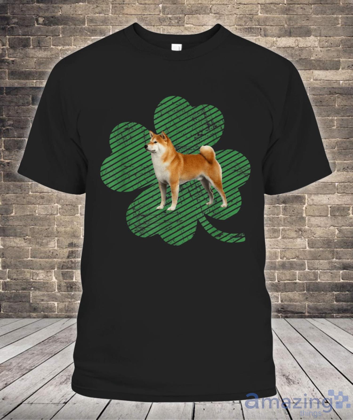 Akita Inu Irish Clover Patrick Day Shirt Product Photo 1