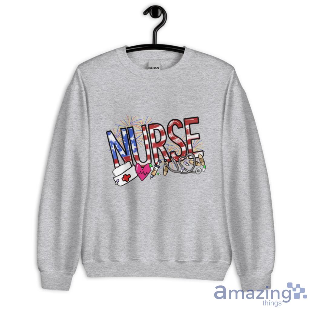 All American Nurse Shirt, 4th of July Nurse Shirt image All American Nurse Shirt, 4th of July Nurse Shirt - Unisex Heavy Blend Crewneck Sweatshirt
