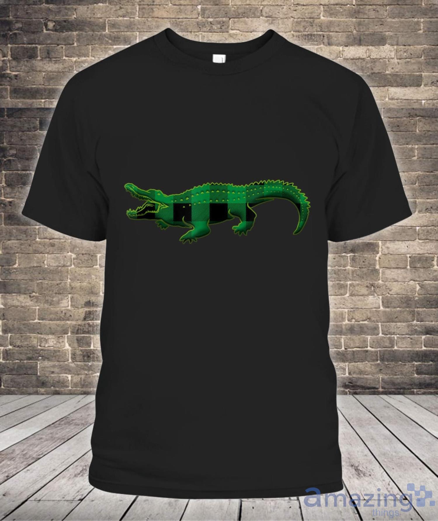 Alligator Green Plaid St Patricks Shirt Product Photo 1