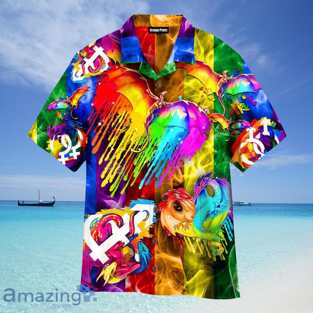 Amazing Colorful LGBT Pride Hawaiian Shirt For Men And Women - Amazing Colorful LGBT Pride Hawaiian Shirt For Men And Women