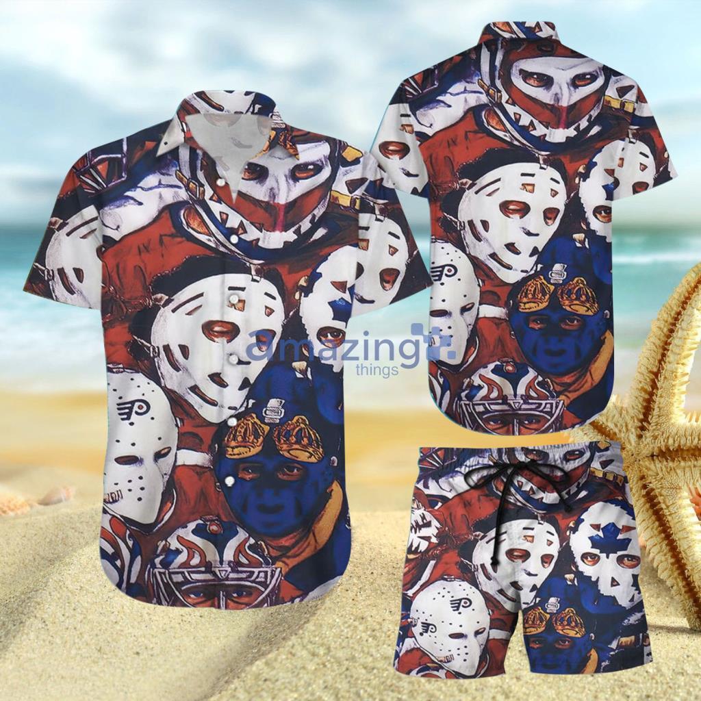 Amazing Hockey Mask Hawaiian Shirt And Short - Amazing Hockey Mask Hawaiian Shirt And Short