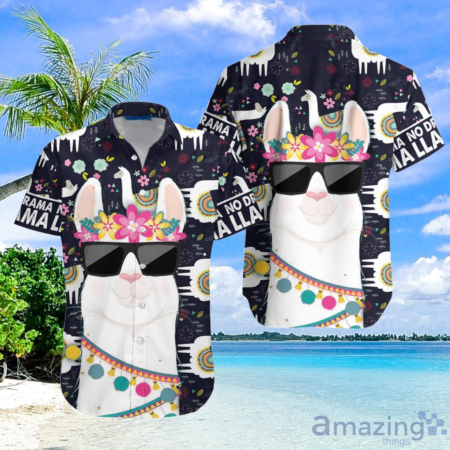 Amazing Llama Aloha Gift For Summer Hawaiian Shirt Men And Women Product Photo 1
