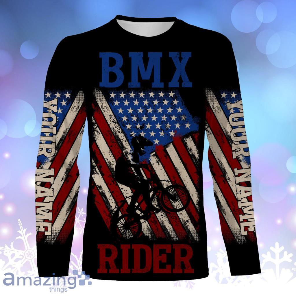 American Mountain Bike BMX Rider Custom Patriotic Longsleeve 3D For Men And Women - American Mountain Bike BMX Rider Custom Patriotic Longsleeve 3D For Men And Women