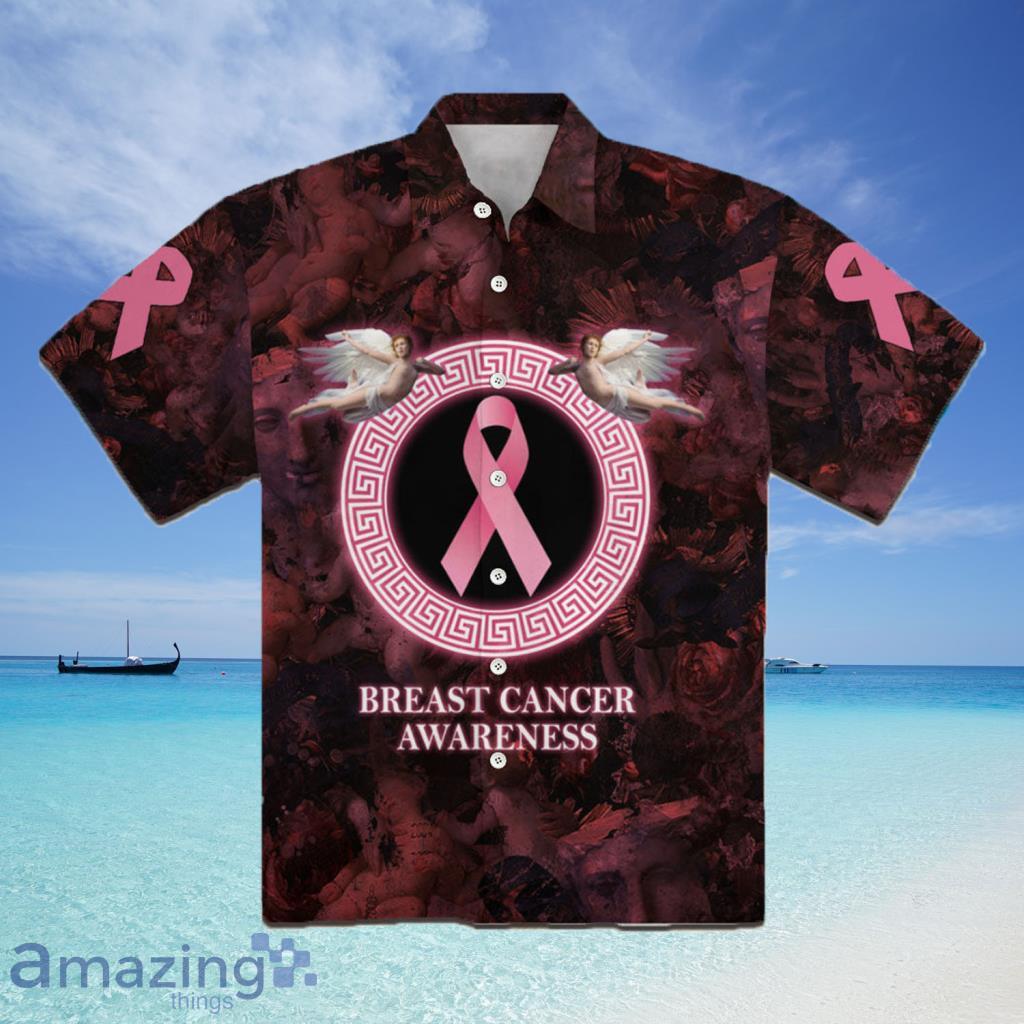Angel Breast Cancer Awareness Hawaiian Shirt For Men And Women - Angel Breast Cancer Awareness Hawaiian Shirt For Men And Women