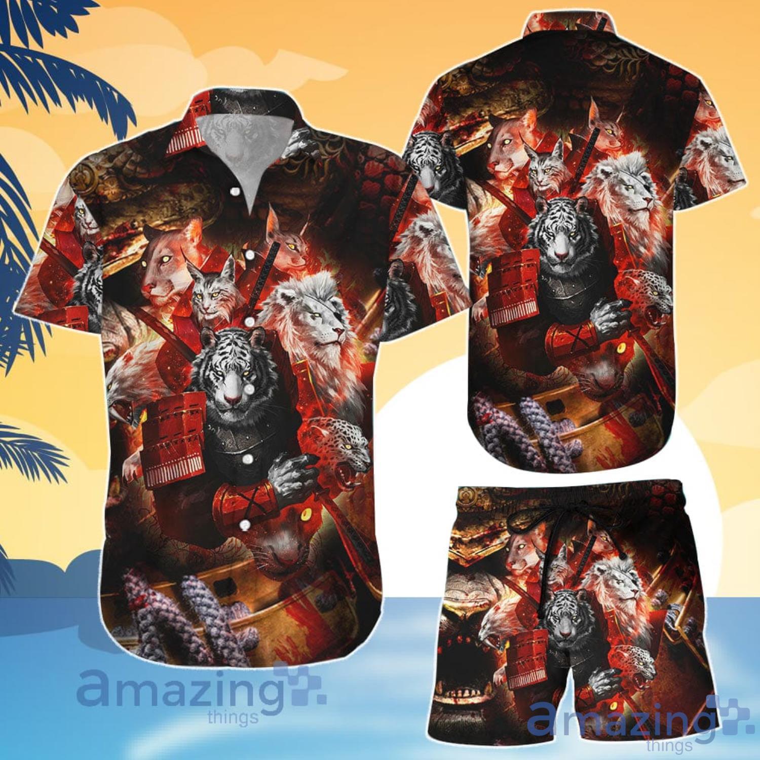 Big cat hawaiian top shirts