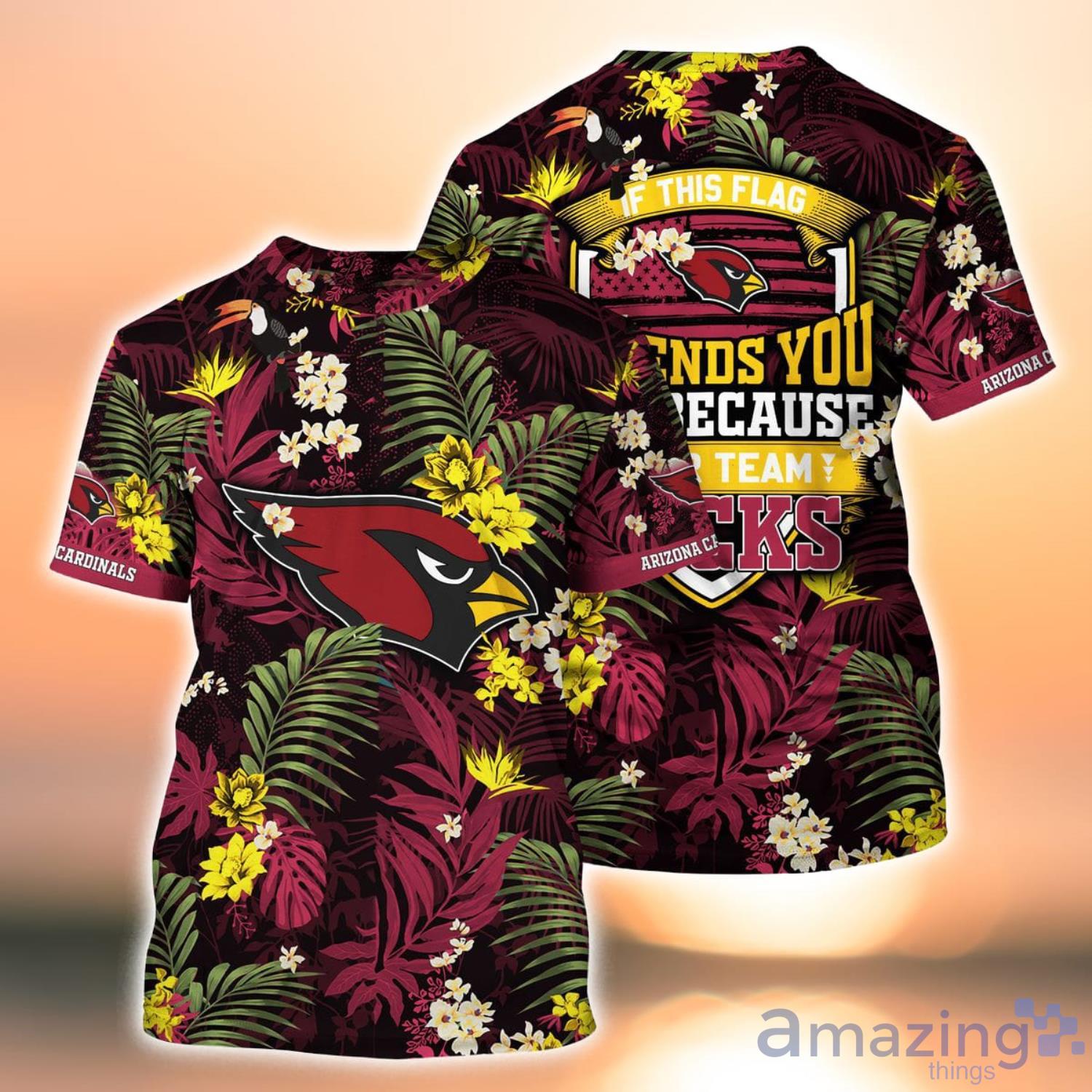 St. Louis Cardinals Orange White Tropical Hibiscus Green Leaf 3D Hawaiian  Shirt Gift For Fans - YesItCustom