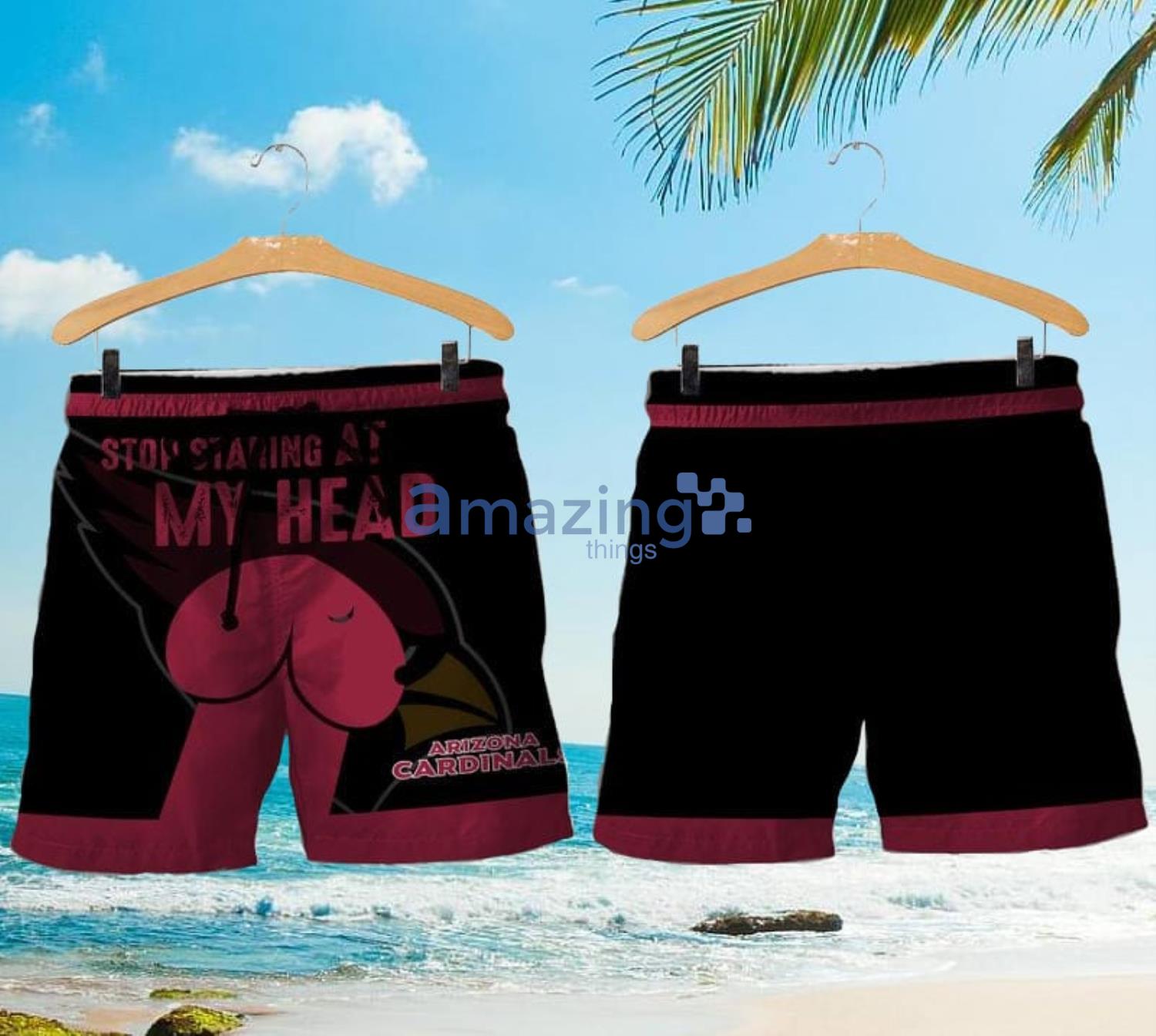 Arizona Cardinals Stop Staring At My Head Dachshund Head Short For Sport Fans Product Photo 1