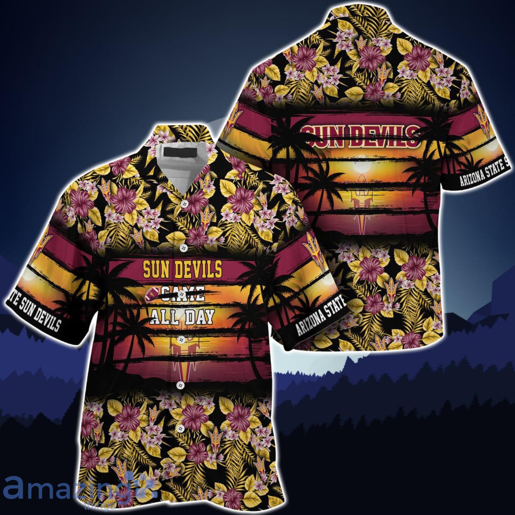 Arizona State Sun Devils Came All Day Flower Hawaiian Shirt Product Photo 1