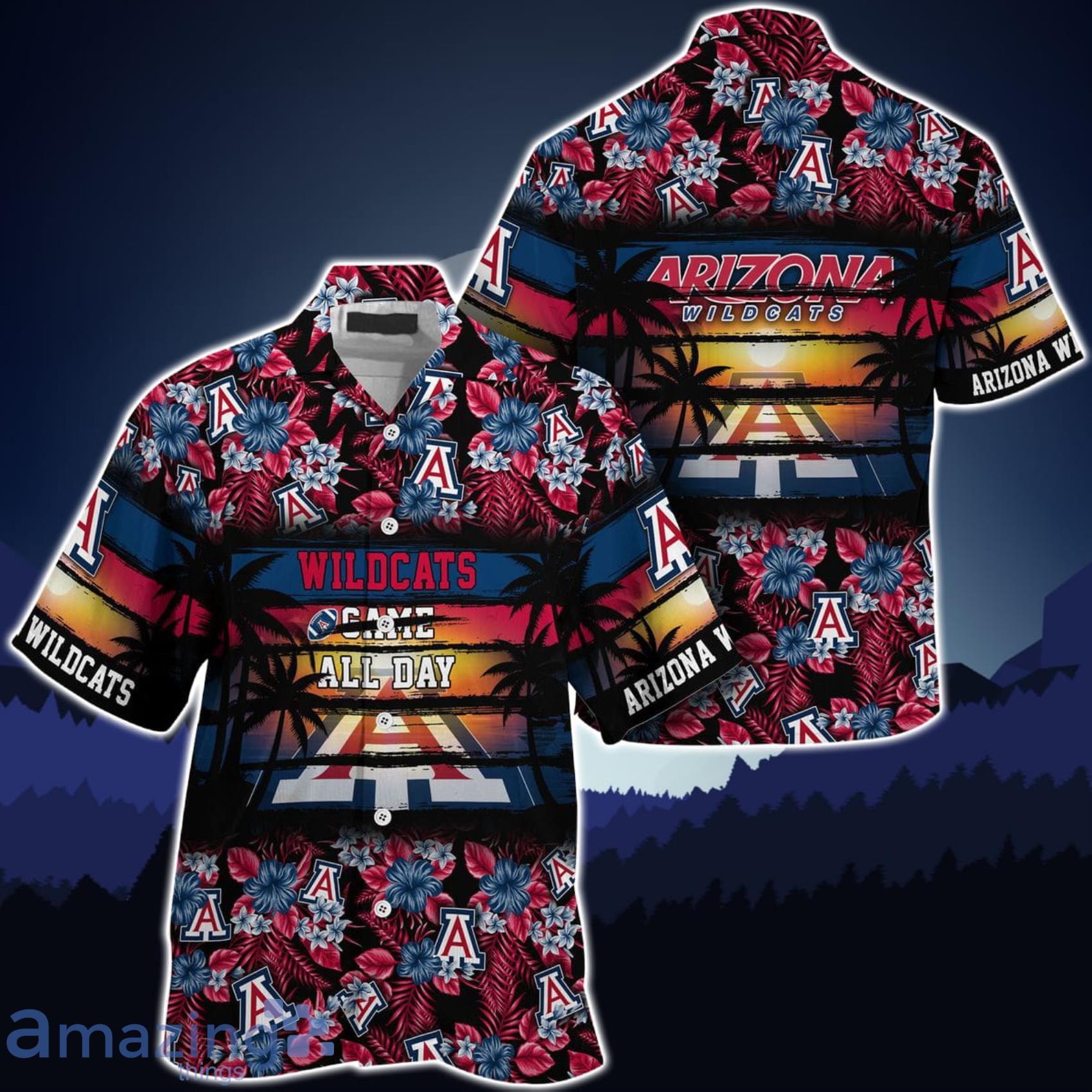 Arizona Wildcats Came All Day Flower Hawaiian Shirt Product Photo 1