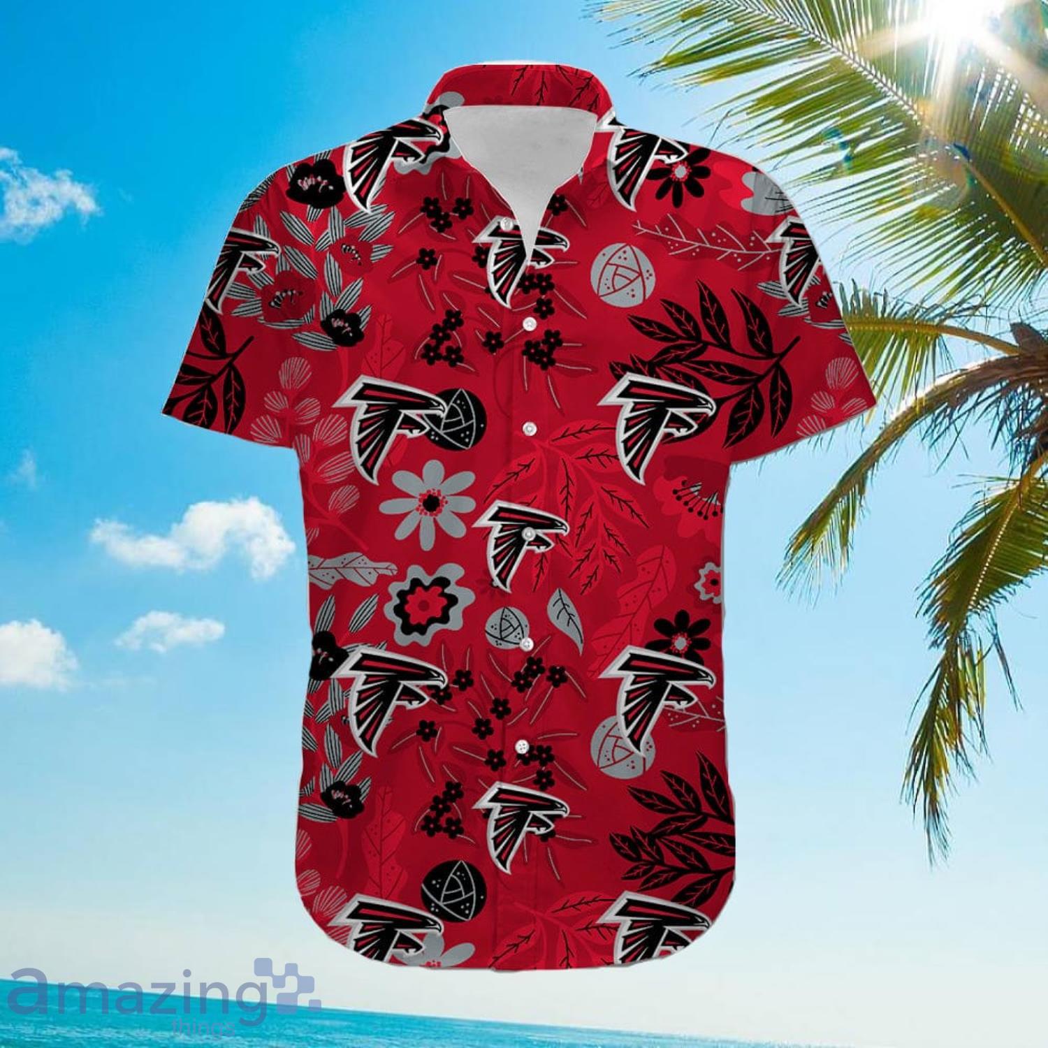 Nfl Atlanta Falcons Red Silver Trendy Hawaiian Shirt Aloha Shirt - Trendy  Aloha