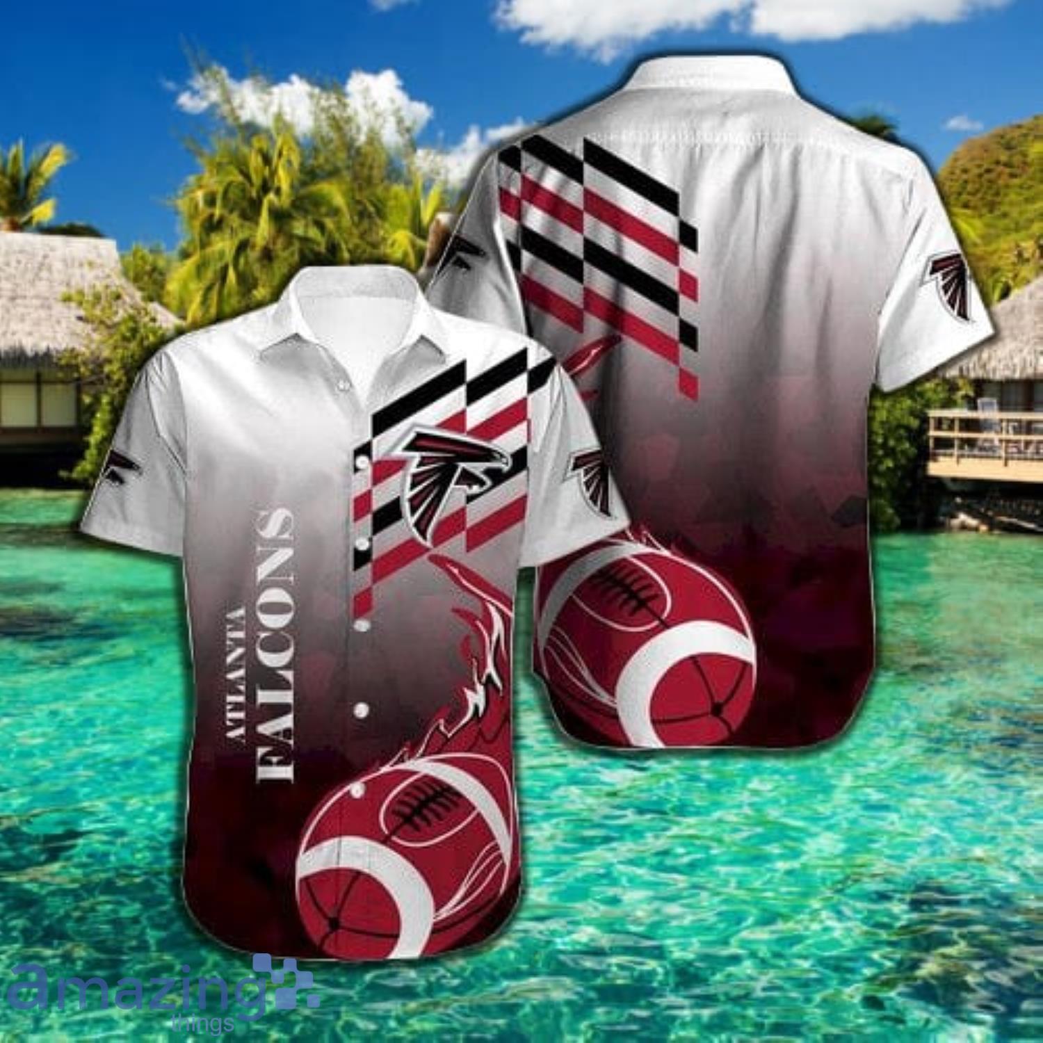 Atlanta Falcons Ball Symbol Short Sleeve Hawaiian Shirt Product Photo 1