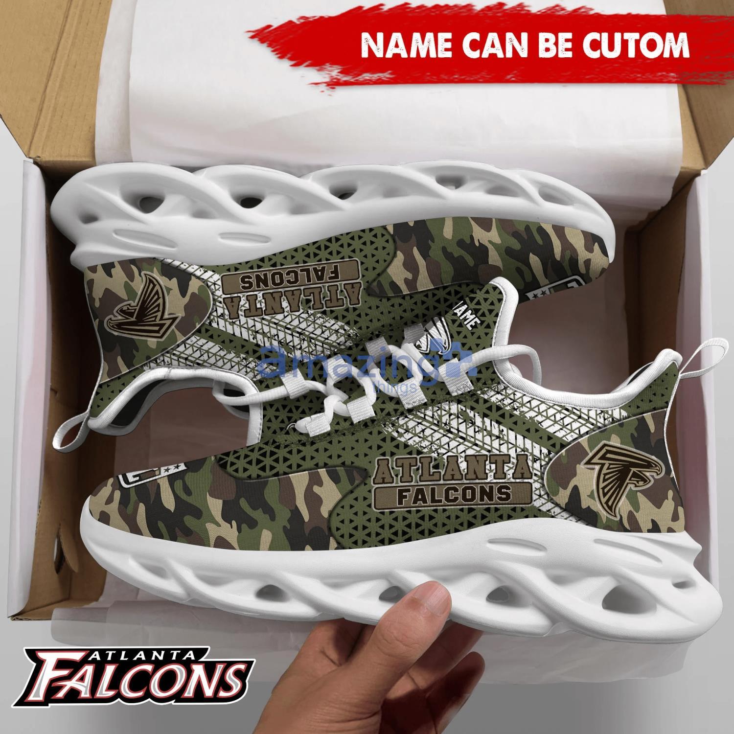 Atlanta Falcons NFL Team Premium Sneakers Custom Name Air Cushion Shoes For  Fans - Banantees